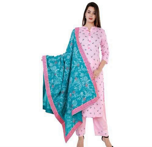 Women's Printed Kurta Set with Palazzos
