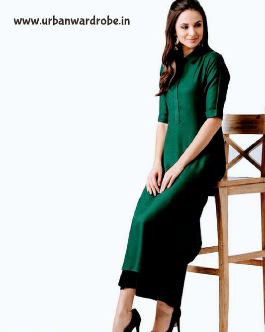 Women Sea Green Office wear Kurti